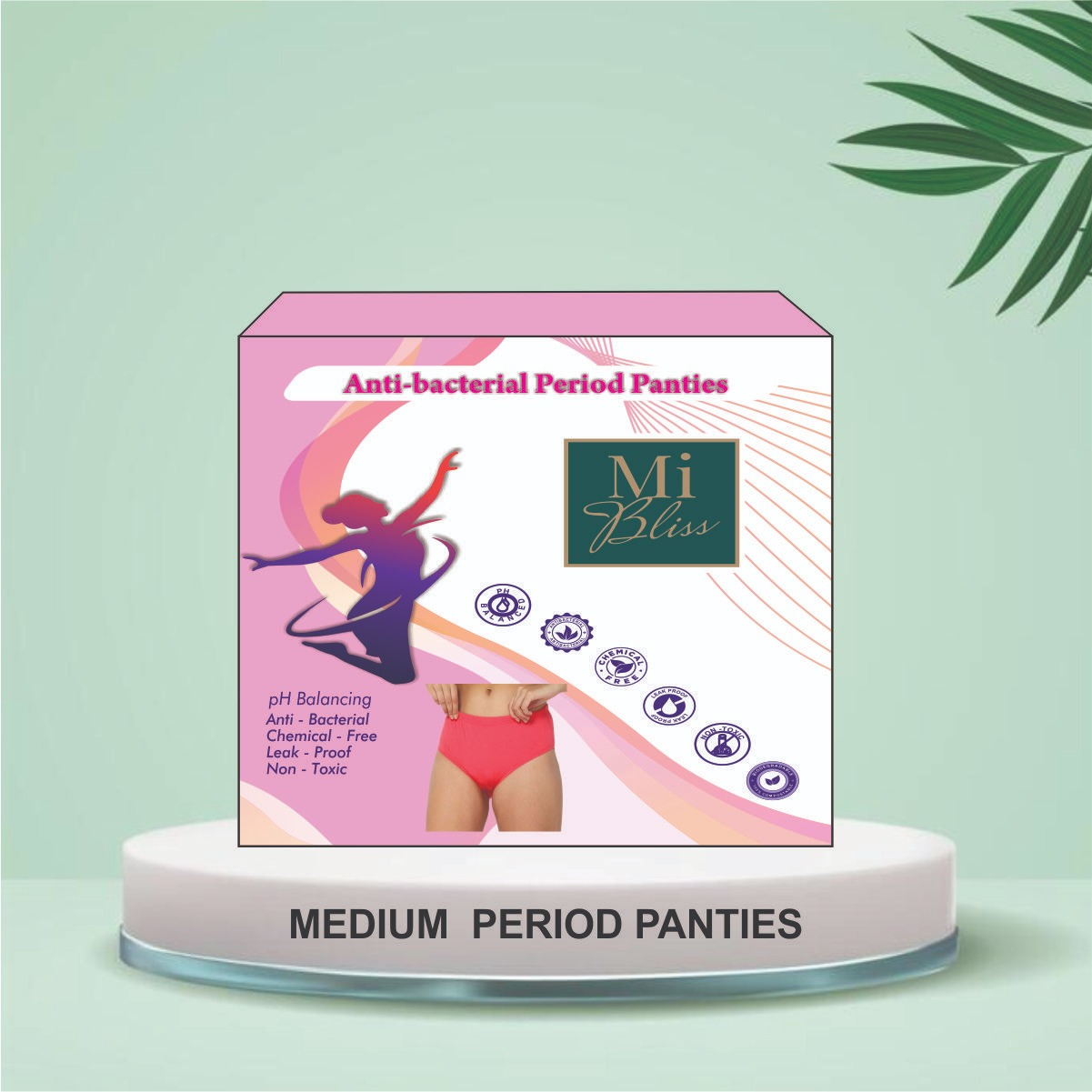 Antibacterial Bio-degradable (Medium reusable Period Panty)